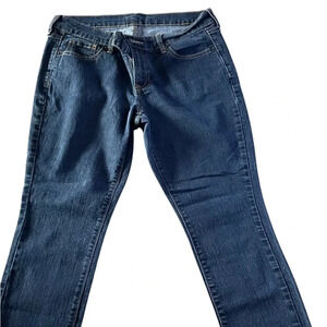 Old Navy Womens Jeans 10 Short Blue Straight Mid Rise Dark Wash Denim 5 Pockets